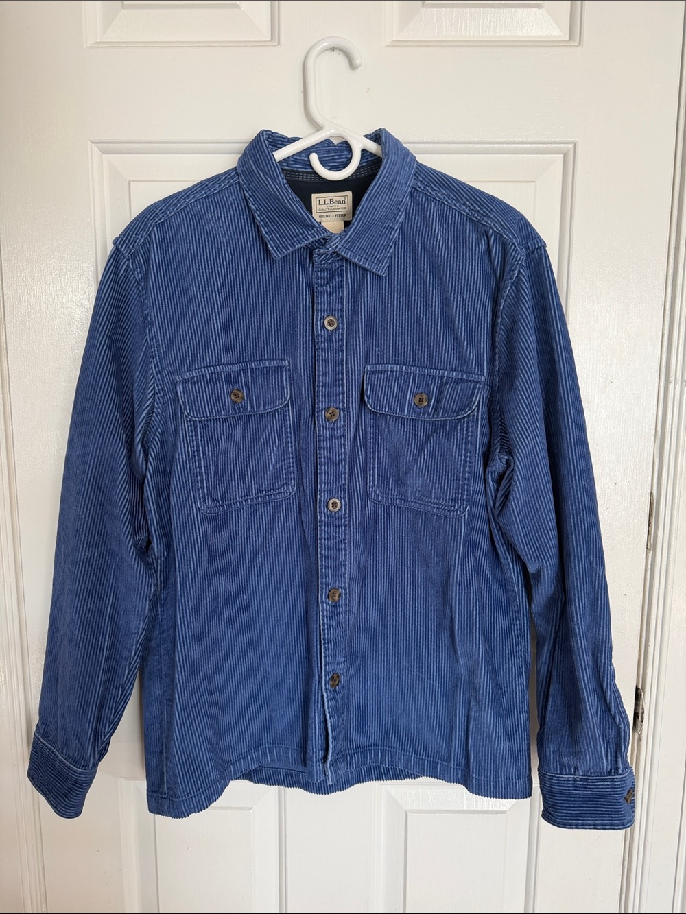 L.L. Bean Navy Blue Corduroy Shirt Jacket